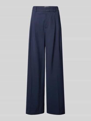 Wide leg pantalon met bandplooien, model 'Kay Piet'