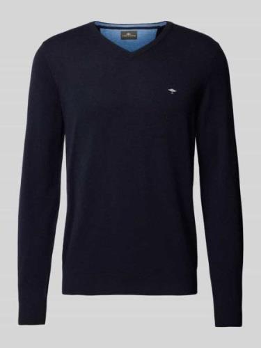 Gebreide pullover met V-hals