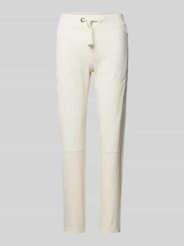 Stoffen slim fit broek met structuurpatroon