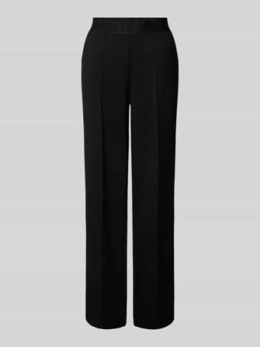 Regular fit stoffen broek met vaste persplooien