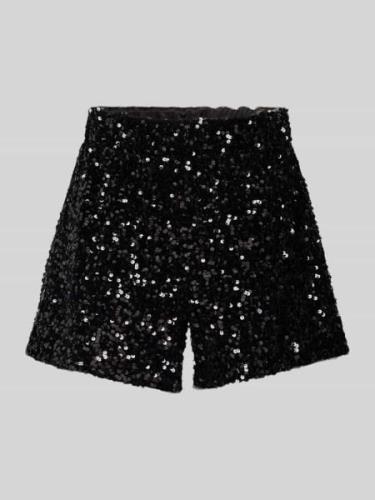 Regular fit short met pailletten, model 'CONFIDENCE'