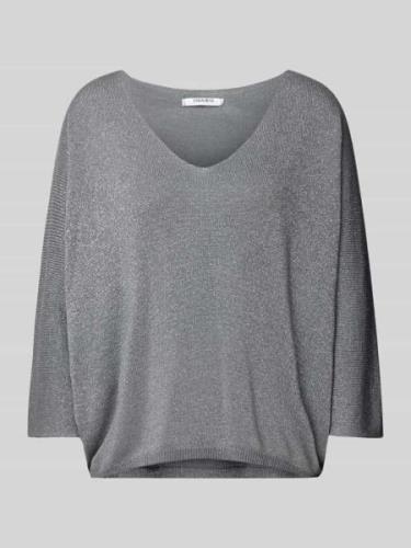 Gebreide pullover met V-hals