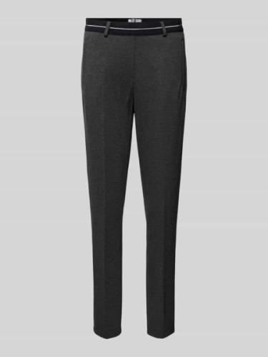 Super slim fit stoffen broek met persplooien, model 'LILLYTH'