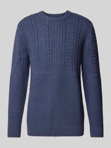 Gebreide pullover met kabelpatroon, model 'Jacob'