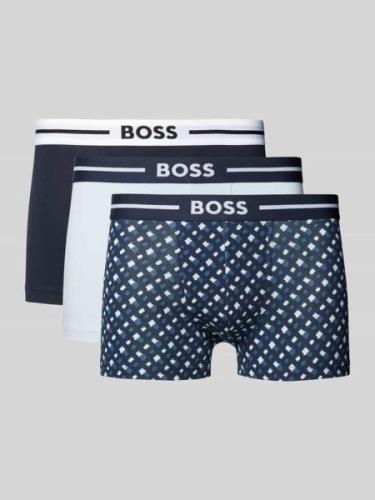 Boxershort met elastische band met logo in een set van 3 stuks