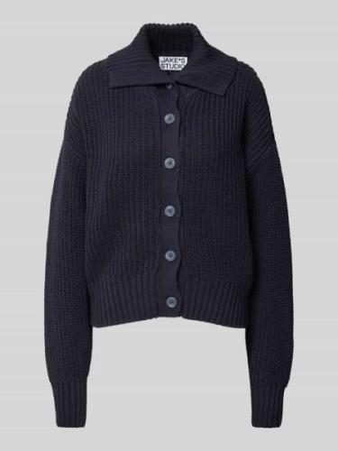 Gebreide cardigan met platte kraag