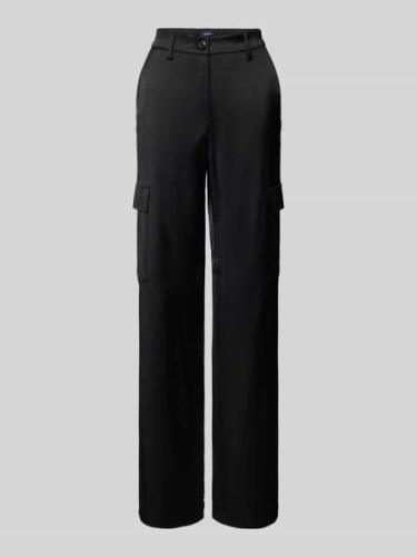 Straight leg stoffen broek met cargozakken, model 'Faja'