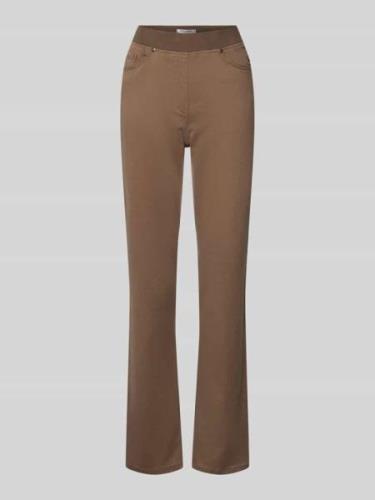 Slim fit broek met elastische band, model 'Pamina'