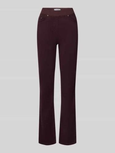 Slim fit broek met elastische band, model 'Pamina'