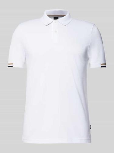 Poloshirt met labelprint, model 'Parlay'