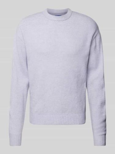 Gebreide pullover met ribboorden, model 'OLLIE'