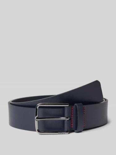 Leren riem met label in reliëf, model 'Gerik'