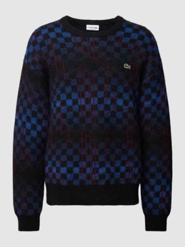 Wollen pullover met all-over motief