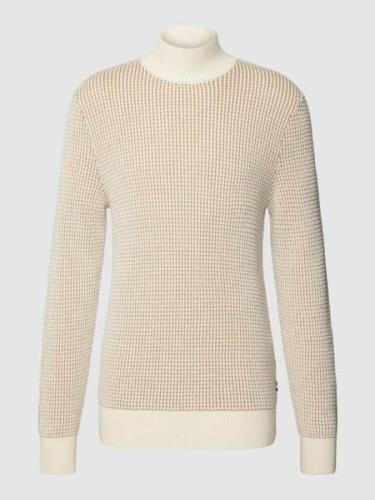 Gebreide pullover met opstaande kraag, model 'Maurelio'