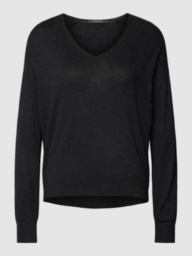 Gebreide pullover met V-hals