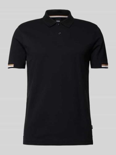 Poloshirt met labelprint, model 'Parlay'