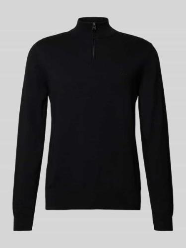 Gebreide pullover met korte ritssluiting, model 'Padro'