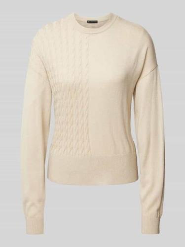 Gebreide pullover met kabelpatroon