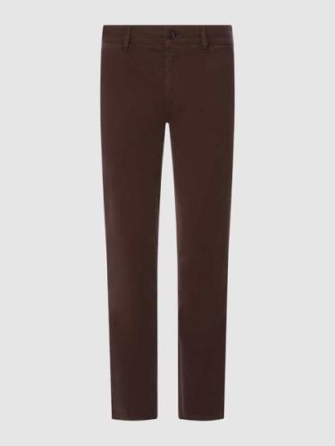 Slim fit chino met labeldetail, model 'Schino'