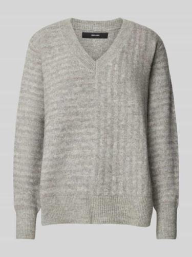 Comfort fit gebreide pullover met cross-stripe-motief, model 'URANUS'