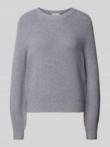 Oversized gebreide pullover van viscosemix met ronde hals