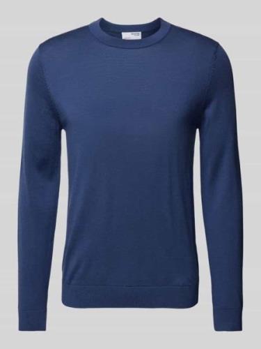 Gebreide pullover met ribboorden, model 'TRAY'