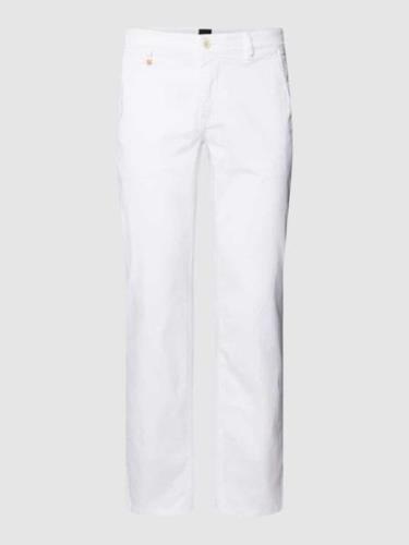 Broek met labeldetails, model 'Schino'