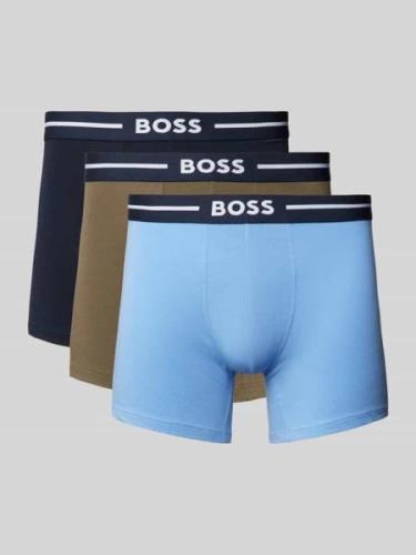 Boxershort met elastische band met logo in een set van 3 stuks