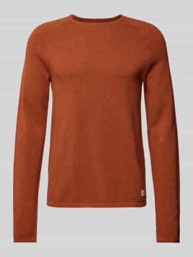 Gebreide pullover met ronde hals, model 'HILL'