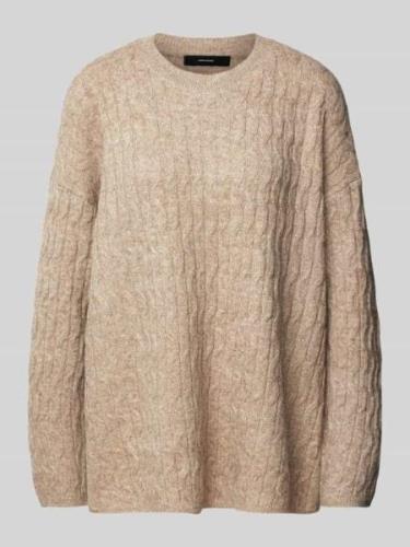 Comfort fit gebreide pullover met structuurtricot, model 'ELYA'