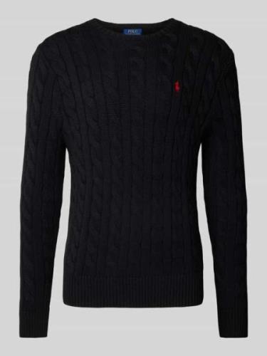 Gebreide pullover met ribboorden, model 'DRIVER'