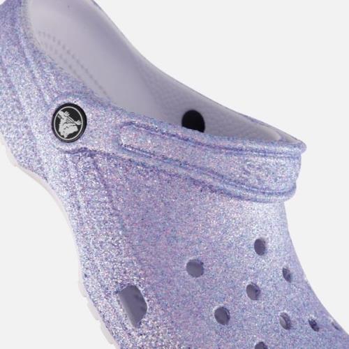 Crocs Classic Glitter Clog Slippers paars