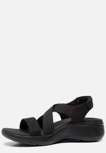 Skechers Go Walk Arch Fit sandalen zwart Textiel