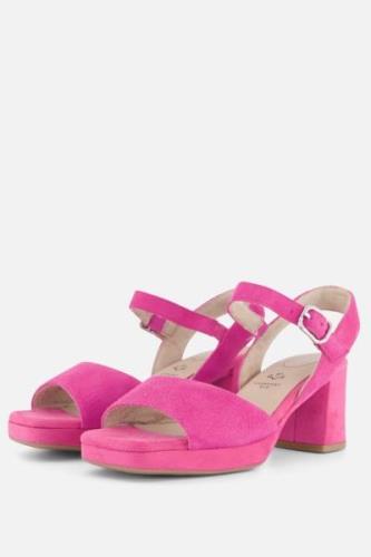 Tamaris Comfort Sandalen met hak roze Leer