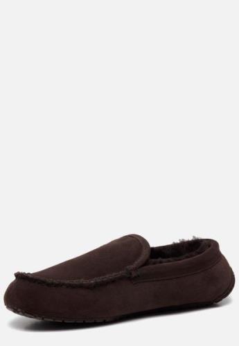 Warmbat Pantoffel donkerbruin Suede