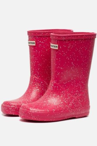 Hunter Glitter Regenlaarzen roze Rubber