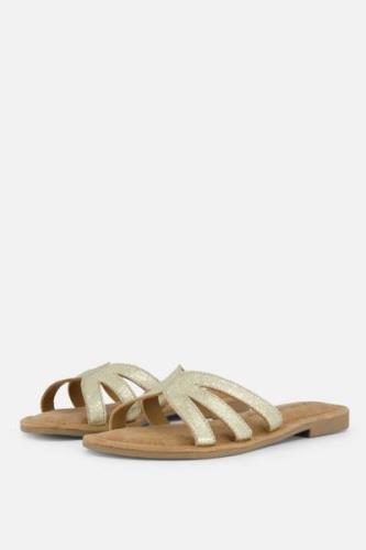 Lazamani Slippers goud Leer