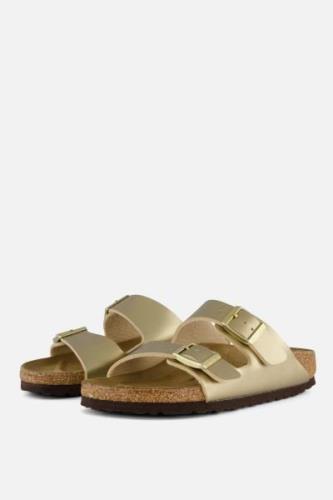 Birkenstock Arizona Slippers goud Imitatieleer