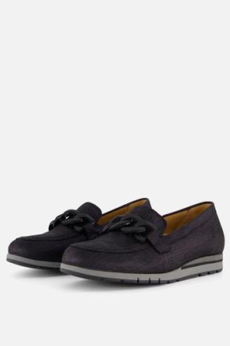 Gabor Instappers blauw Suede