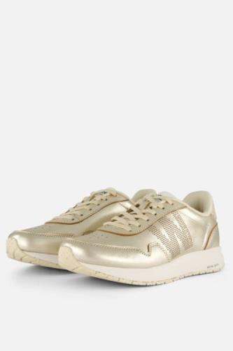 Woden Nora Natural Soft Sneakers goud Leer