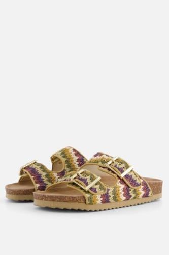 Colors of California Raffia Sandalen beige