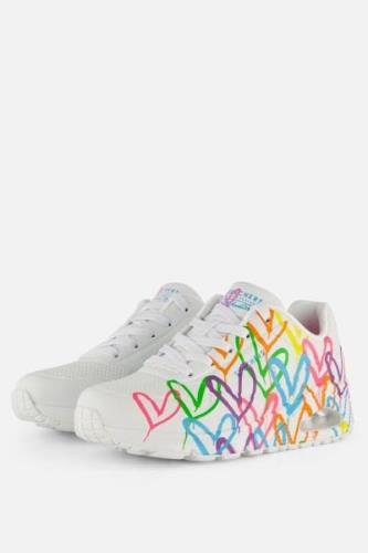 Skechers Uno Highlight Love Sneakers wit