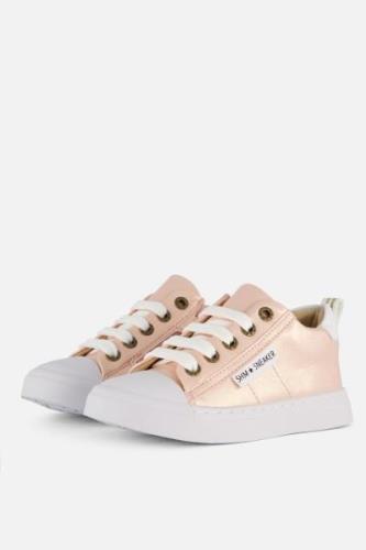 Shoesme Metallic Sneakers roze Leer