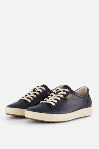 Ecco Soft 7 W Sneakers blauw Leer