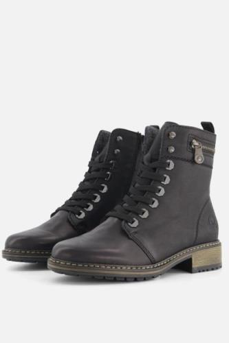 Rieker Veterboots zwart Synthetisch