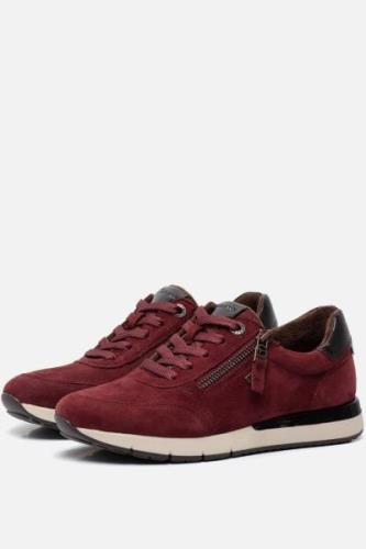 Tamaris Comfort Sneakers rood Leer