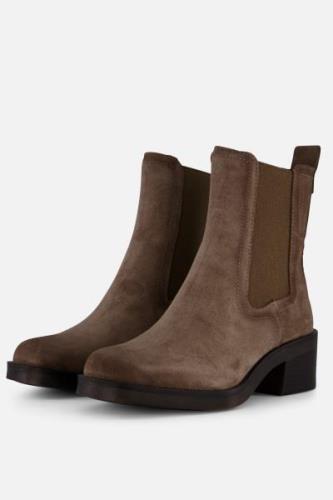 Tamaris Chelsea boots taupe Textiel