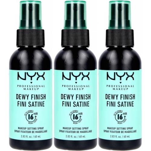 NYX PROFESSIONAL MAKEUP Makeup Setting Spray Dewy Finish x 3