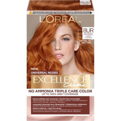 Loreal Paris Excellence Crème Universal Nudes Hair Color 8UR Univ