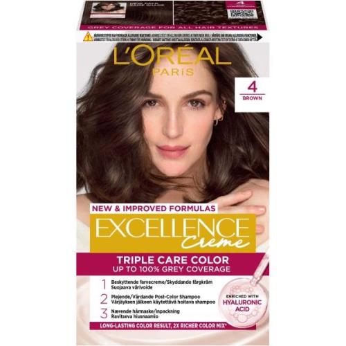 Loreal Paris Excellence Crème Triple Care Color 4 Brown